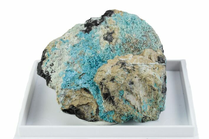 Sky-Blue Decrespignyite-(Y) on Rock - Paratoo Mine, Australia #380189